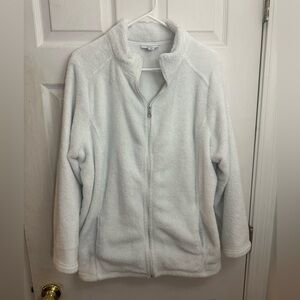 Women's White Fleece Jacket